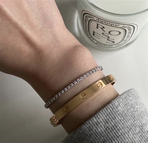 cartier love bracelet with tennis